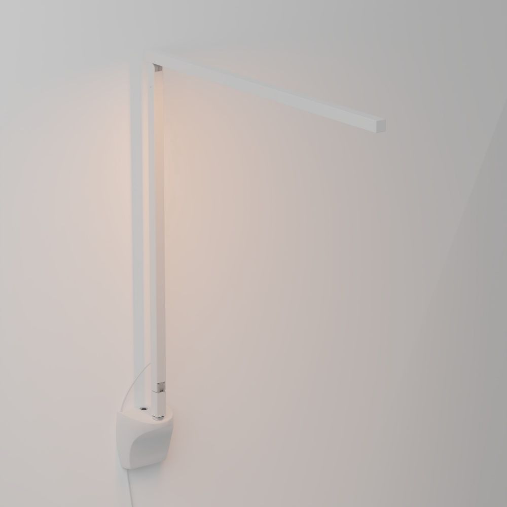 Koncept Lighting ZBD1000-W-MWT-WAL Z-Bar Solo LED Desk Lamp Gen 4 with (non-hardwired) wall mount (Warm Light; Matte White)